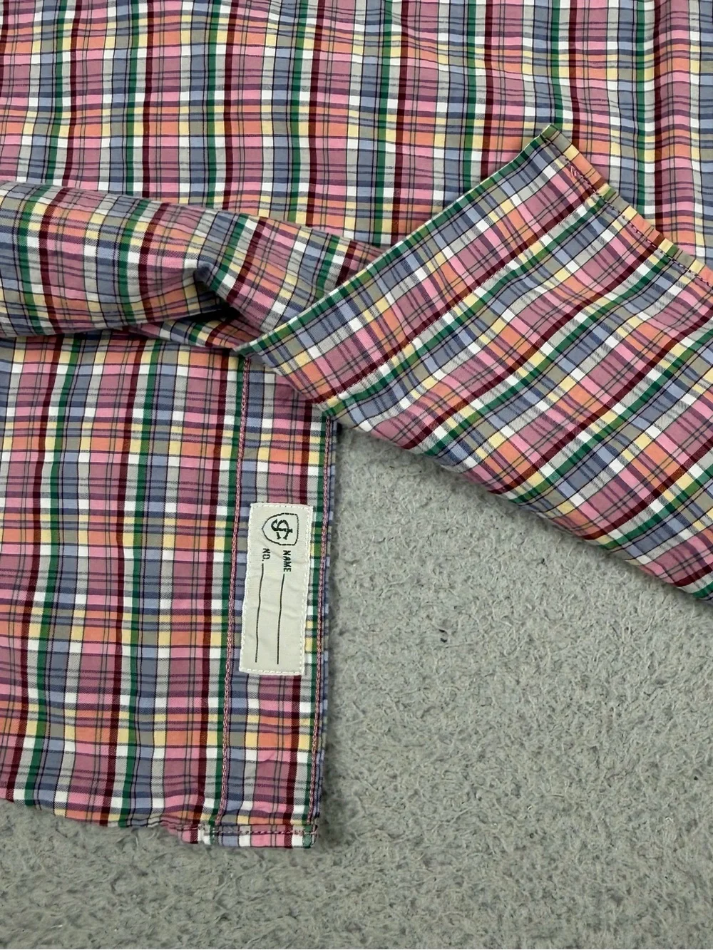 J Crew Shirt Mens Large Classic Multicolor Plaid Button Down Long Sleeve Cotton